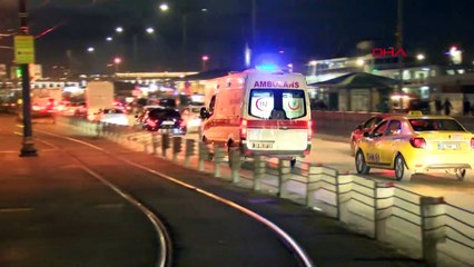 Aracın denize uçma anı kamerada