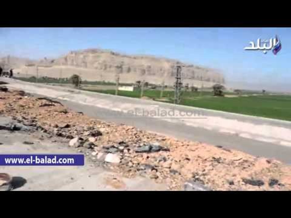 صدى البلد | بدء العمل في إصلاح كوبري جامعة سوهاج المنهار