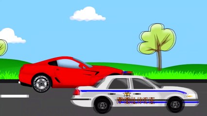 La police de la chasse - les dessins anims pour les enfants de Police chase de VOITURE |voitures miniatures