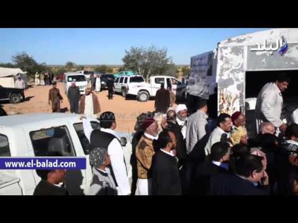 صدى البلد | توزيع 24 طن مواد غذائية هدية رئيس الجمهورية  بمدينة السلوم الحدودية