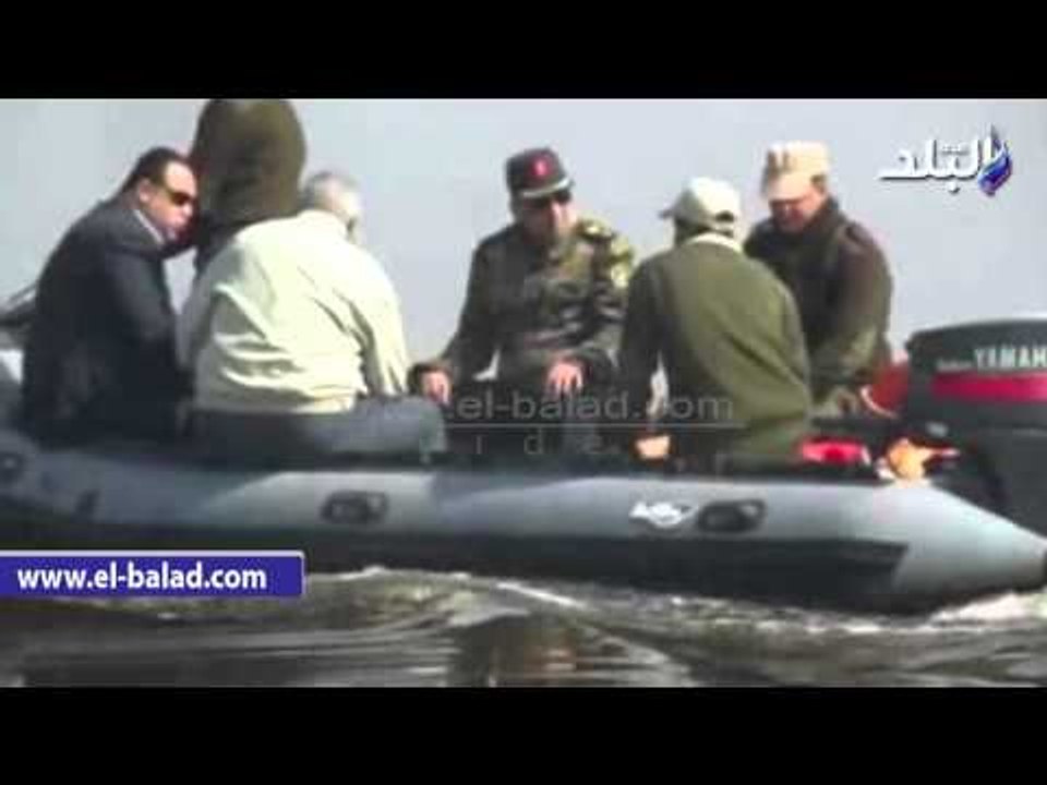 صدى البلد | تعطل لنش حكمدار الفيوم المرافق  لمحلب وسط ببحيرة قارون