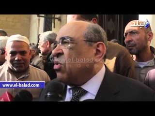 صدى البلد | مصطفى الفقى يشارك في جنازة "هيكل"