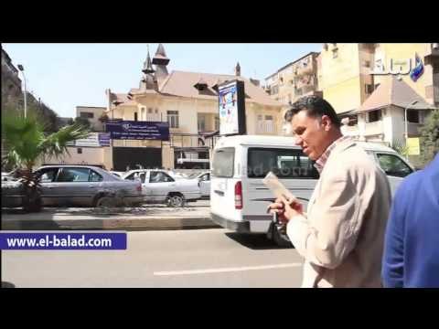 صدى البلد | سائقو التاكسى الأبيض يغلقون شارع مراد بالجيزة