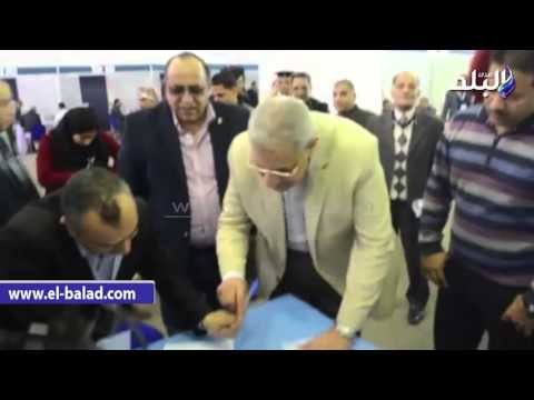 صدى البلد | محلب يدلى بصوته فى انتخابات التجديد النصفى للمهندسين