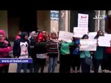 صدى البلد | طلاب المعهد الفني الصحى يتظاهرون بالإسكندرية
