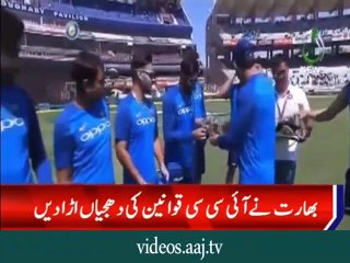 Watch: Indian cricket team wear Army caps