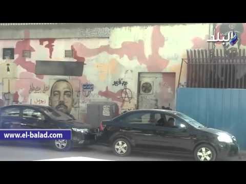 صدى البلد | هدم سور الجامعة الأمريكية بشارع محمد محمود وإزالة جرافيتى الثورة