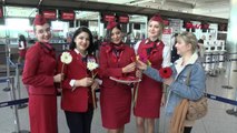 İstanbul-Atatürk Havalimanı'nda 8 Mart Dünya Kadınlar Günü