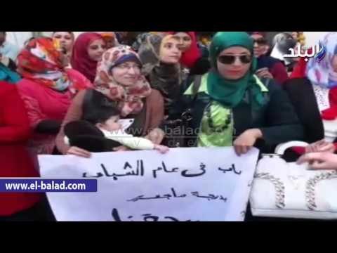 صدى البلد | حاملو الماجستير والدكتوراه يتظاهرون أمام الوزراء للمطالبه بالتعيين