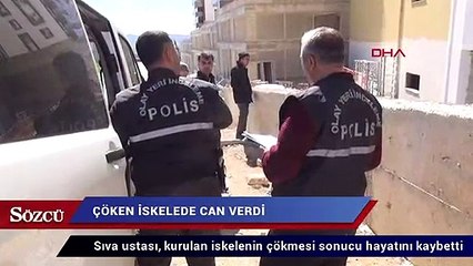 Sıva ustası, çöken iskelede can verdi