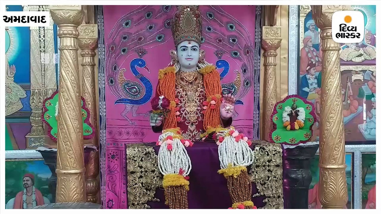 અમદાવાદના કુમકુમ સ્વામિ. મંદિરમાં ભગવાનને 33 ફૂ...