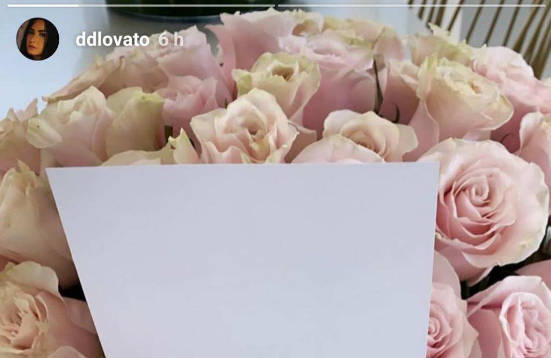 Demi Lovato sends herself flowers following Henry Levy split
