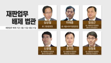 기소 법관 6명, 재판업무 배제...사실상 '대기발령' / YTN