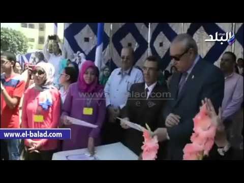 صدى البلد | محافظ المنيا يشهد حفل ختام الأنشطة بالحديثة بنات ويكرم المتفوقات