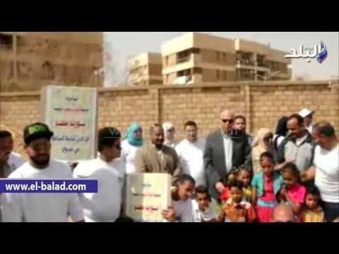 صدى البلد | محافظ أسوان يعطى إشارة البدء لإنطلاق أعمال التشجير بكيما