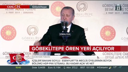 Başkan Erdoğan, Göbeklitepe'de konuşma yapıyor