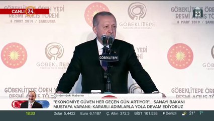 Başkan Erdoğan, Göbeklitepe'de konuşma yapıyor