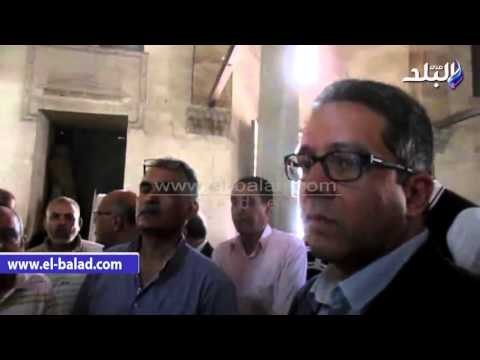 صدى البلد | محافظ الفيوم يعد باستكمال إنشاءات مسجد قايتباى الاثرى