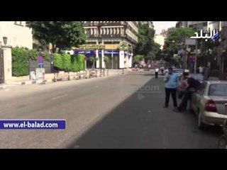 صدى البلد | الامن يغلق شارع عبد الخالق ثروت للتضييق على الصحفيين
