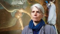 Noëlle Jeannette, restauratrice d'oeuvres d'art, détaille les travaux à effectuer sur les toiles de Saint-Maximin de Thionville