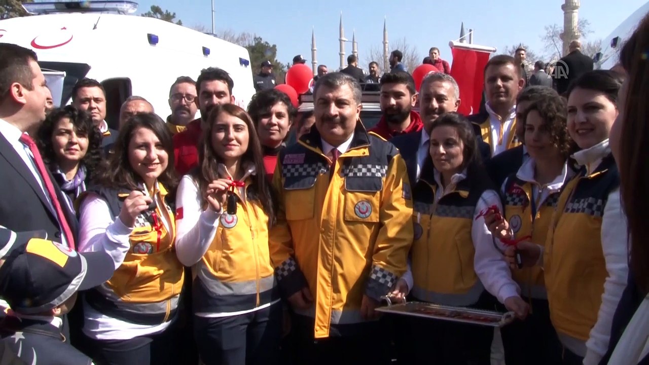 Sağlık Bakanı Koca, ambulans teslim törenine katıldı - EDİRNE