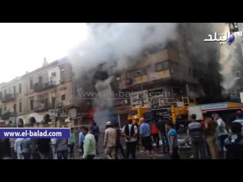 صدى البلد | خراب و دمار بمنطقة الرويعي بعد حريق العتبة