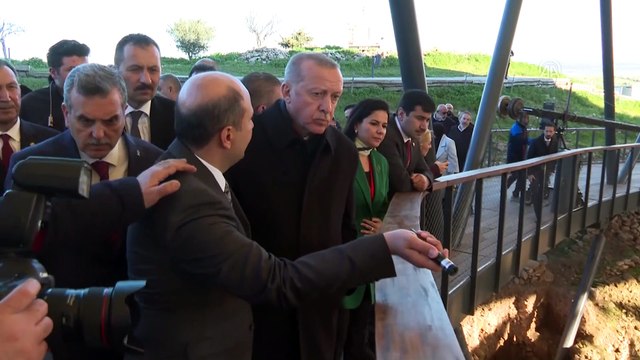 Cumhurbaşkanı Erdoğan, Göbeklitepe Ören Yeri'nde incelemelerde bulundu - ŞANLIURFA