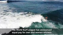 Female surfing pro welcomes equal prizes for men and women