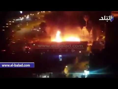 صدى البلد | صدي البلد ينشر اثار حريق أسواق تحيا مصر بالمحلة