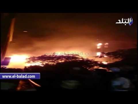 صدى البلد | 5 سيارات إطفاء تتمكن من السيطرة على حريق حدائق القبة