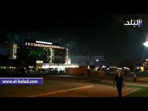 صدى البلد | مواطنون يطلقون الألعاب النارية بكورنيش النيل احتفالا بثورة 30 يونيو‎