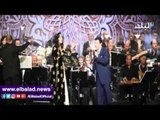 صدى البلد | هاني شاكر يغني دويتو مع احلام بمعهد الموسيقى العربية‎