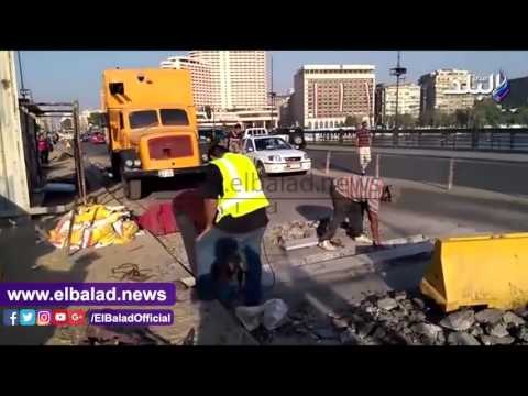 صدى البلد | أعمال تطوير كوبري قصر النيل