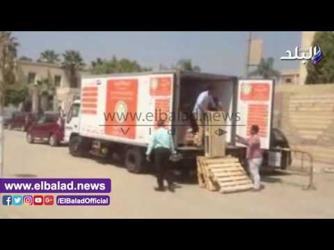 صدى البلد | وصول سيارات محملة باللحوم والسلع الغذائية المدعمة للفيوم