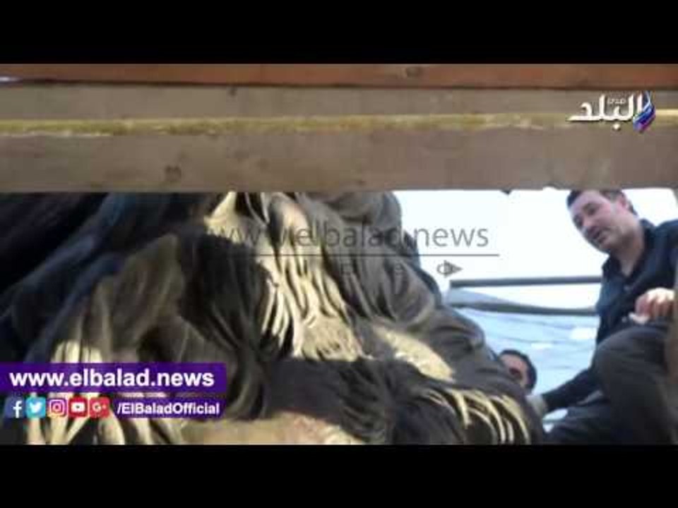 صدى البلد | "صدي البلد"مع مرممي أسود قصر النيل..تنظيف التماثيل من الإتساخات..وطبقة عازلة للأتربة