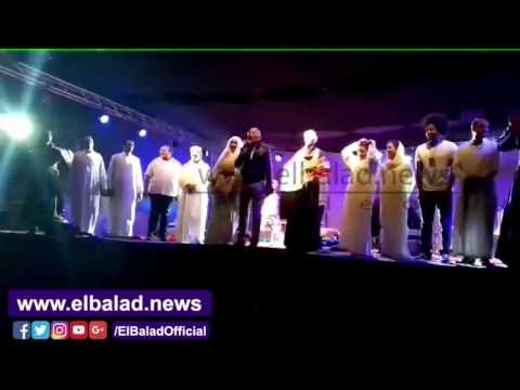 صدى البلد | تعانق العلمين المصرى والمغربى فى نهاية مهرجان الحضرة