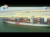 فيديو..عبور أول سفينة في التشغيل التجريبي لقناة السويس الجديدة  | صدى البلد