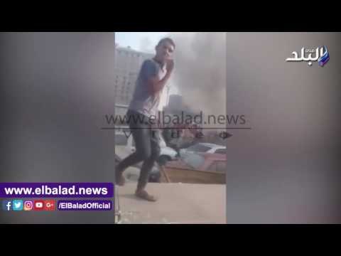 صدى البلد | حريق وحدة مرور ديرب نجم بالشرقية.