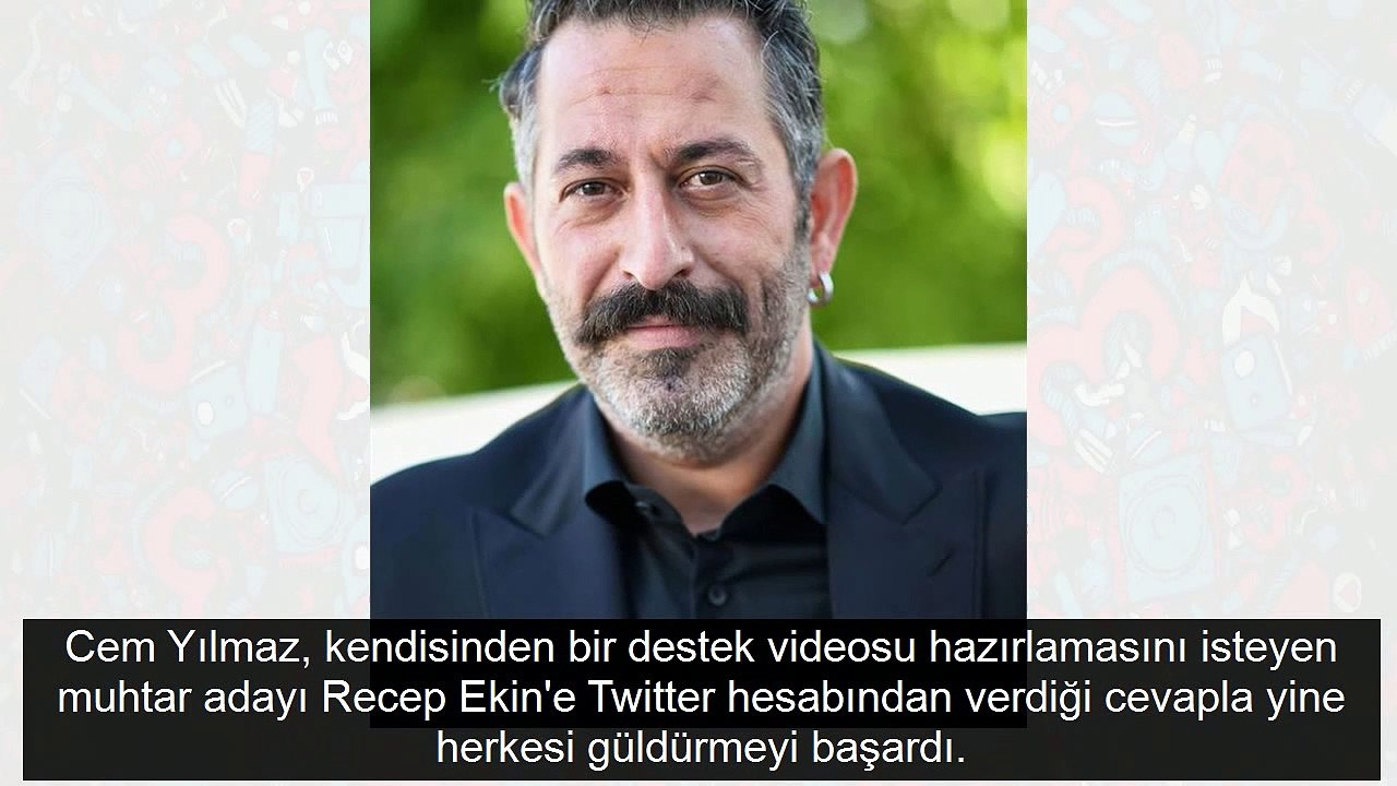 Cem Yılmaz, muhtar adayına verdiği cevapla olay yarattı!