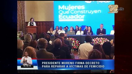 Mandatario firmó decreto para reparar a víctimas de femicidio