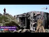 صدى البلد | 5 وفيات و27 مصابًا في انقلاب 3 عربات قطار بمنطقة العياط