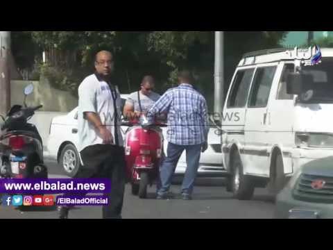 صدى البلد | حملة أمنية لضبط الدراجات النارية المخالفة على كوبرى قصر النيل