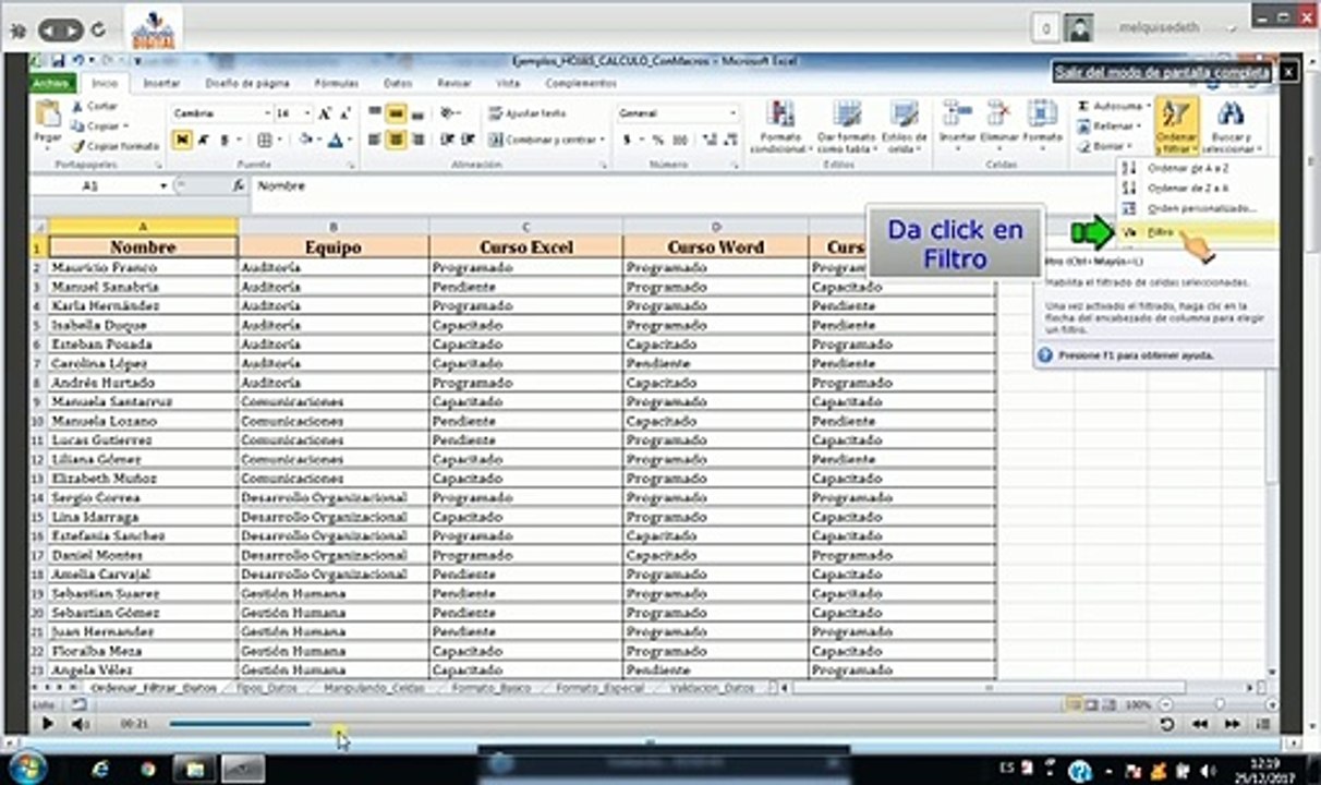 12-FILTRAR DATOS EN EXCEL