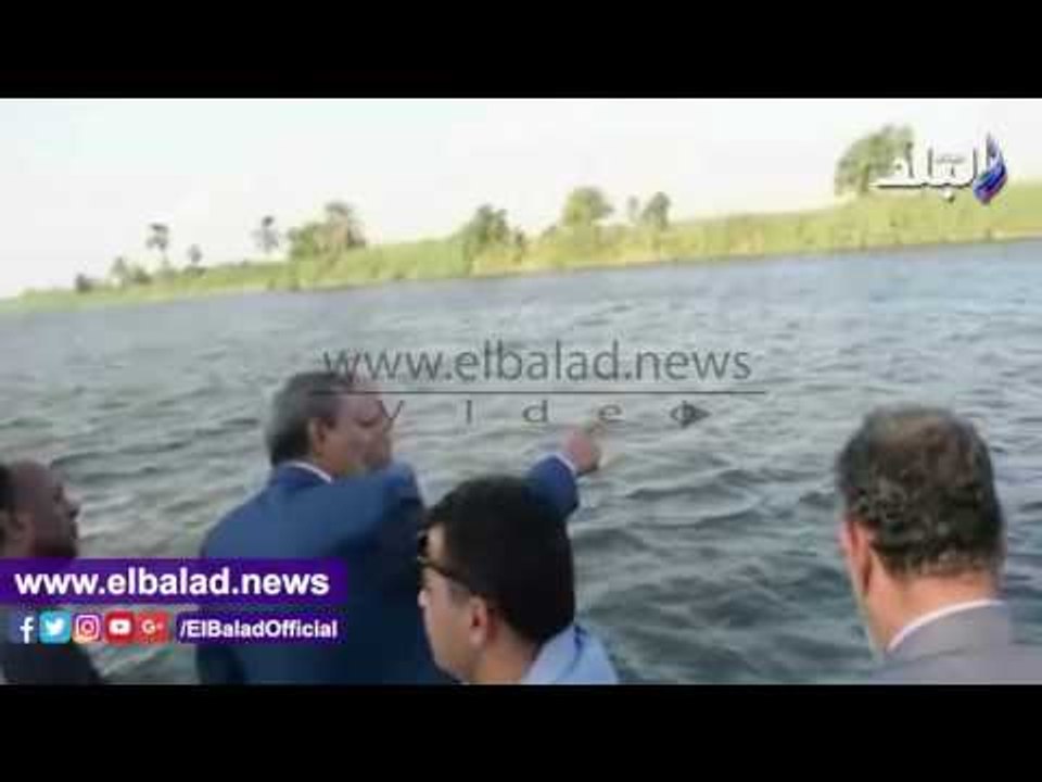 صدى البلد | محافظ المنيا يتفقد التعديات علي نهر النيل