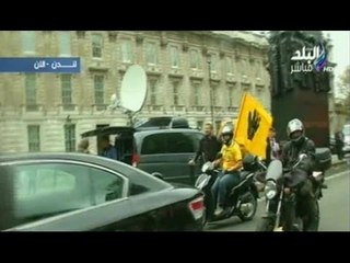 احمد موسى يهاجم إخوانى رفع علم رابعة فى لندن " روح يا خروف "