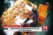 Ate Vitarte: desalojan a comerciantes que vendían pollos en la vía pública