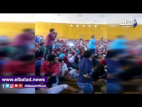 صدى البلد | الهلباوي يشعل مدرج علوي بآداب عين شمس