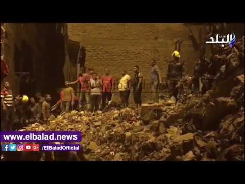 صدى البلد | اخلاء 5 منازل بالامام الشافعى وتصدع اخر بعد انهيار عقار وتوقف عمليات الانقاذ