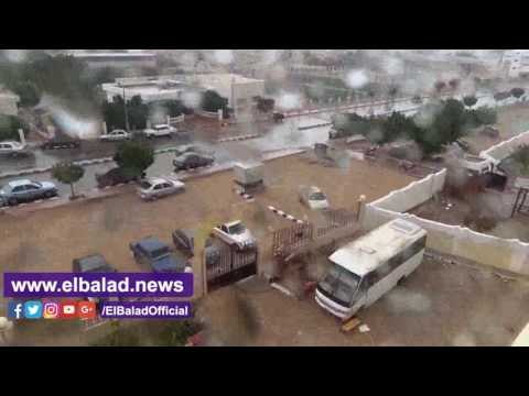 أمطار غزيرة بسانت كاترين وطور سيناء وشرم الشيخ