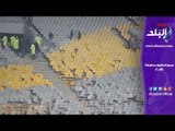 صدى البلد | جماهير الأهلي تحطم مدرجات برج العرب
